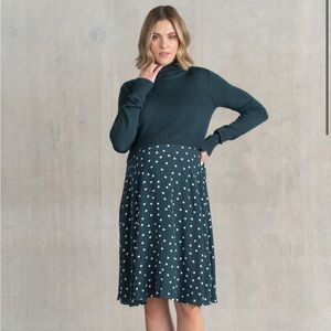 Seraphine Polka Dot Maternity & Nursing Sweater Dress